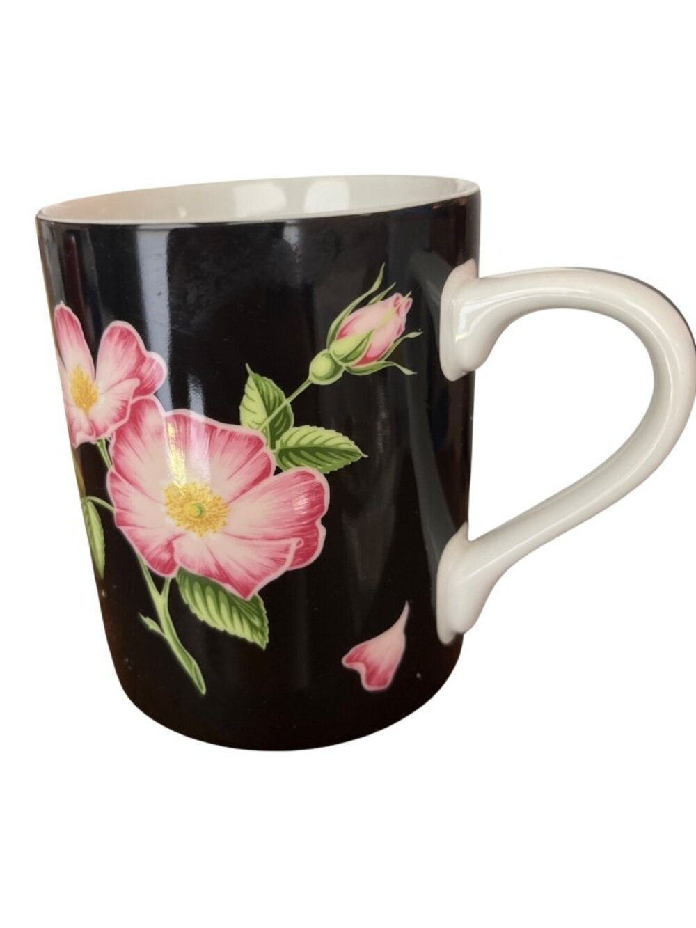 Tiffany & Co Wildflowers Black Floral Mug 2005 Japan Porcelain - Picture 4 of 5
